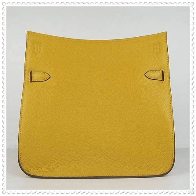 Hermes Jypsiere shoulder bag yellow with gold hardware